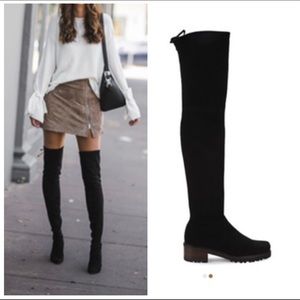Stuart Weizmann Blair Suede over the knee boots